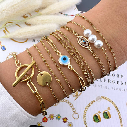 Seren by Viora - 18K Gold Plated Stainless Steel Bracelet