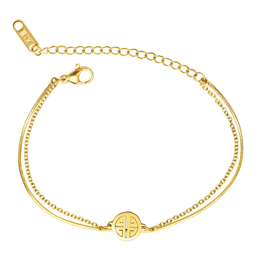 Ariselle by Viora - 18K Gold Plated Stainless Steel Bracelet