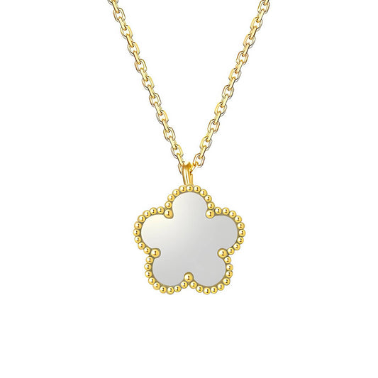 Nocturne by Viora - 18K Gold Plated Stainless Steel Flower Necklace