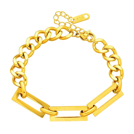 Zenith by Viora - 18K Gold Plated Stainless Steel Bracelet