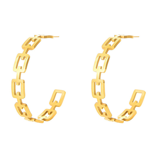 Serenade by Viora - 18K Gold Plated Stainless Steel Earrings