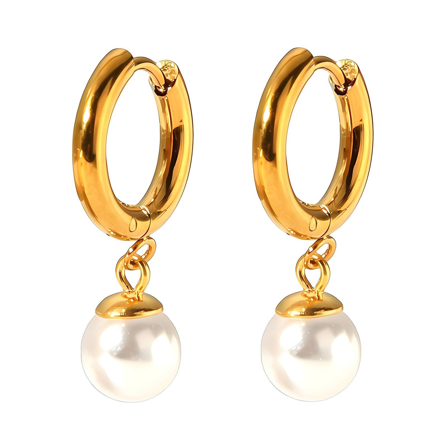 Galaxy by Viora - 18K Gold Plated Stainless Steel Earrings