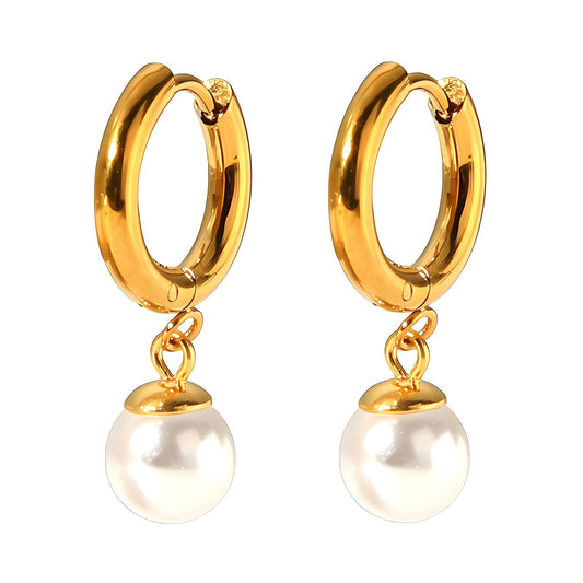 Galaxy by Viora - 18K Gold Plated Stainless Steel Earrings